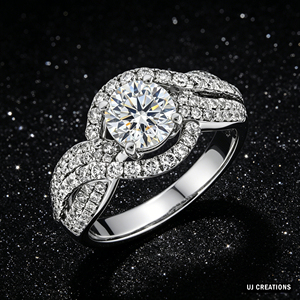 Bague de mariage personnalisée en or massif S925/10K/14K/18K avec diamant rond brillant de 1 carat de qualité VVS-VS cultivé en laboratoire - Product Image 4