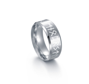 Anillo de Acero Inoxidable con Letras Vikingas para Hombre y Mujer, Anillo de Acero Inoxidable con Runas, El <span class=keywords><strong>Señor</strong></span> DE LOS <span class=keywords><strong>Anillos</strong></span>, Venta Al por Mayor - Product Image 3