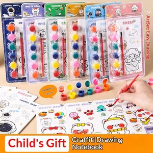 Livre de coloriage à l'<span class=keywords><strong>aquarelle</strong></span> et à la gouache pour enfants YEKO, pour les élèves de maternelle et d'école primaire - Livre d'art portable pour le graffiti, modèle B527 - Product Image 3