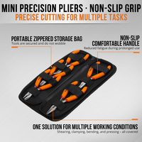 KSEIBI – Lot de 5 mini-pinces à bijoux avec ressort – Embouts en acier de précision et poignées ergonomiques en PVC pour la fabrication de bijoux et la réparation artisanale