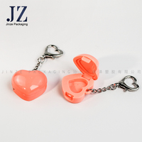 Jinze Mini étui à rouge à lèvres en forme de coeur pour conteneur d'emballage de cosmétiques 1g avec miroir