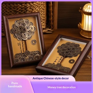 Árbol de la Fortuna de los Cinco Emperadores Hecho a Mano, Adorno y Marco de Fotos para Decoración de Escritorio/Sala de Estar/Oficina/Recepción - Product Image 2