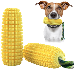 Jouet à mâcher pour chien en TPR écologique, brosse à dents, corde en coton nouée avec sonnette en maïs, fournitures pour animaux de compagnie - Product Image 4