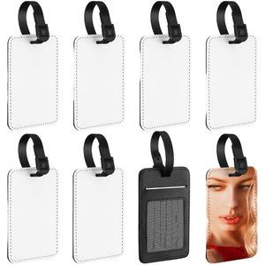 Étiquette de bagage en cuir PU personnalisable par sublimation, design sur mesure, transfert thermique - Product Image 1