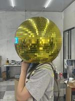 2024 Vente chaude! Night Club Stage Dj Light Party miroir doré boule disco miroir boule disco pour la décoration