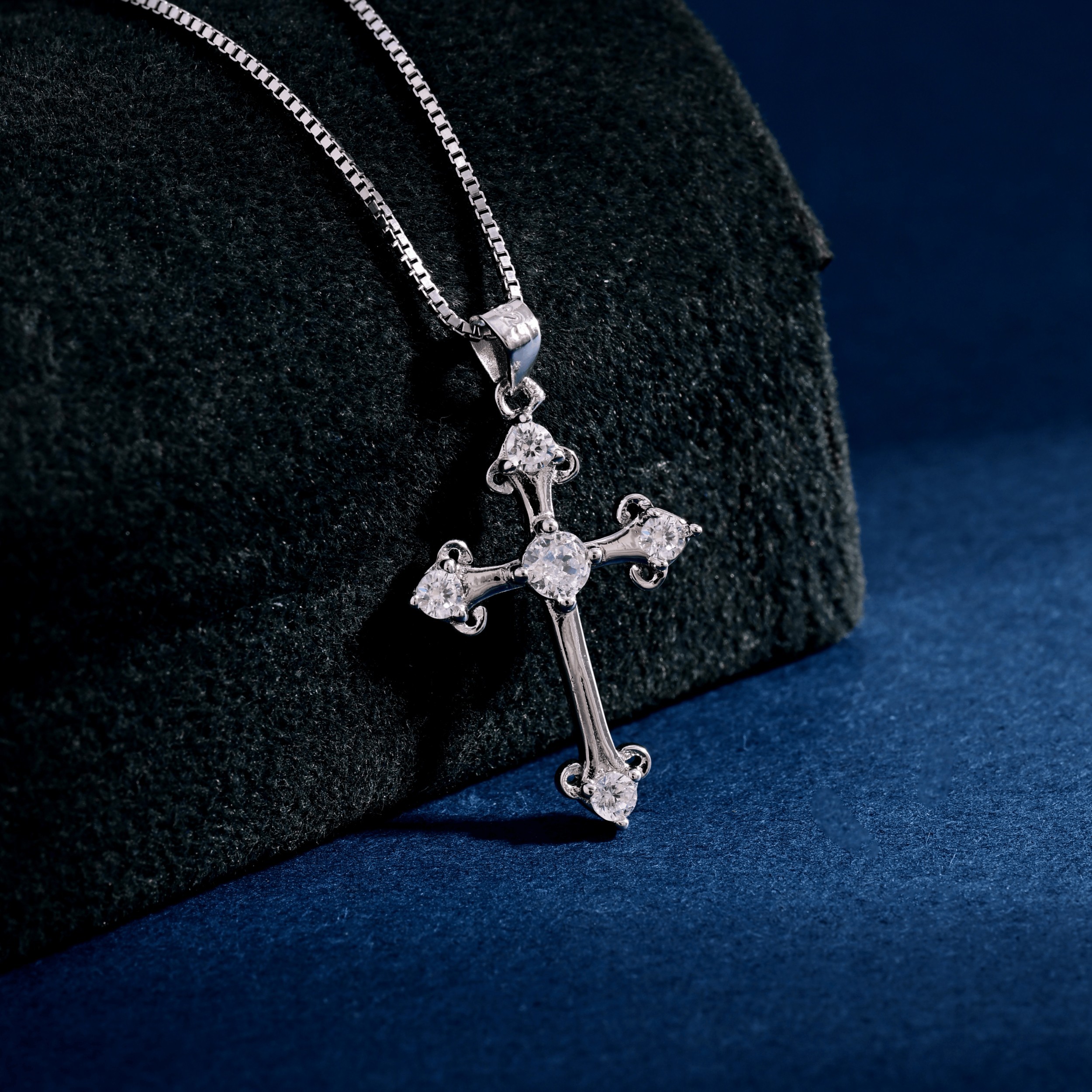 Wholesale Christian Charm Pendant Jewelry Rhodium Plated Cubic 