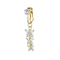 Non Piercing Clip Nombril Anneau Faux Papillon Nombril Anneau Barbell En Acier Inoxydable Corps Bijoux En Gros