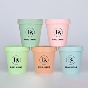Venta caliente Color personalizado 250g Forma de helado Paquete cosmético Hermético Belleza PP <span class=keywords><strong>Tarro</strong></span> 200ml Rosa Verde Plástico PP <span class=keywords><strong>Tarro</strong></span> con tapa - Product Image 3