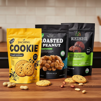 Emballage personnalisé en sachet Doypack, sachet refermable en plastique pour biscuits, emballage alimentaire