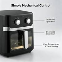 Nouvelle Conception Friteuse à Air Chaud 6,5L Sans Huile Mécanique avec Fenêtre pour Cuisine Domestique – Prix Abordable