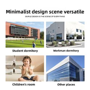 <span class=keywords><strong>Lit</strong></span> superposé moderne en fer épais, construction artistique, cadre métallique à double couche pour chambre à coucher, dortoir, école, montage facile - Product Image 5