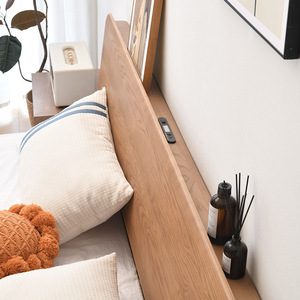 Nordic Style Solid Wood Bed <b>Pine</b> 1.8M Platform Bed Durable Bedroom Furniture - Product Image 2
