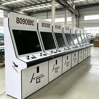 Mesin Arcade Pertarungan Retro 32 Inci yang Dapat Disesuaikan dengan 8 Tombol Joystick, Dioperasikan dengan Koin, Berbahan Logam, Spanyol