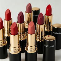 Erstellen Sie Ihren Eigenen Schwarz-Gold Feuchtigkeitsspendenden Luxus-Lippenstift Samt-Matt Wasserfester Lippenstift Private Label Langanhaltender Lippenstift