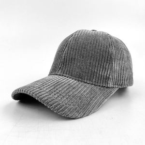 Casquette de baseball en velours côtelé personnalisée avec logo brodé OEM, haute qualité, 6 panneaux, pour hommes et femmes, style Dad Hat, Gorras en velours côtelé - Product Image 3