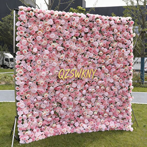 Muro de Rosas Artificiales Realistas de Lujo con Follaje Verde, Decoración de Fondo para Bodas, Ceremonias, Escenarios, Recepciones y Eventos - Product Image 3
