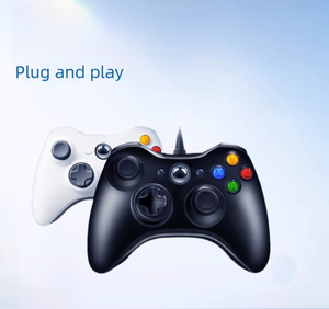 คอนโทรลเลอร์ USB แบบมีสายจอยสติ๊กสำหรับไมโครซอฟต์ เอ็กซ์บ็อกซ์ 360 คอนโซลวินโดวส์พีซีแล็ปท็อปคอมพิวเตอร์วิดีโอเกมสีชมพู - Product Image 4