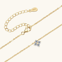 Collier en argent sterling S925 pour femme, pendentif trèfle à quatre feuilles en moissanite S925, design de niche de luxe léger