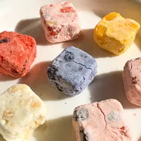 Kleurrijke gevriesdroogde yoghurtblokjes - natuurlijke fruit- en yoghurtsnacks voor kinderen |   Private Label OEM/ODM |   Bulkverpakkingen voor fabrieken