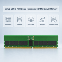 Mémoire serveur M329R4GA0BB0-CQK 32 Go DDR5 4800 ECC RDIMM PC5-38400 CL40 1Rx4 pour centre de données, cluster, fourniture OEM