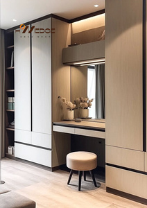 Armario Abierto de Lujo Moderno Personalizado para Dormitorio, Gabinete Combinado con Característica Convertible Autoportante, Clóset de Madera MDF - Product Image 2