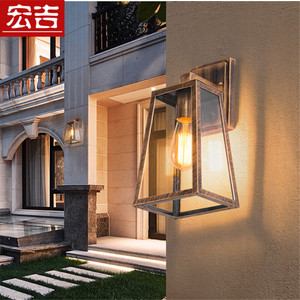 Lampe murale d'extérieur rétro en aluminium et verre, lumière LED, style industriel nordique, pour Villa, terrasse, balcon, entrée, cour - Product Image 1