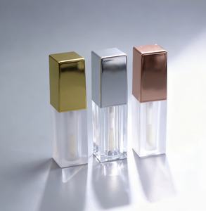 Tube de rouge à lèvres carré vide personnalisé avec logo, conteneur transparent pour rouge à lèvres avec grande brosse, vente en gros - Product Image 6