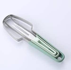 Cortador de sandía manual 3 en 1 de acero inoxidable, herramienta ecológica multifuncional para dividir frutas en el hogar - Product Image 1