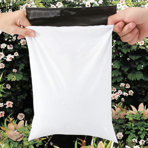 Custom Logo Printing Peach Pink Biodegradable Polymailer Express Multi-Purpose Zipper Bag for Clothing Shoes <b>Fur</b> and <b>Socks</b> - Product Image 2