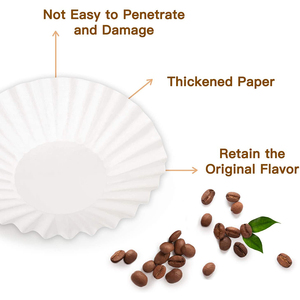 Filtres à café jetables de petite taille, 100 pièces, filtre à café en papier non blanchi pour les dosettes Ninja, le filtre à café <span class=keywords><strong>Kalita</strong></span> Wave Dripper 155 - Product Image 5