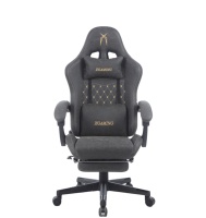 Nouveau Design Fauteuil Gamer Inclinable avec Repose-Pieds Marron
