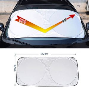 Yy922 Best Custom Printing Foldable Front Windshield Uv Pe Bubble <b>Sun</b> <b>Shades</b> Auto Cheap Double Circle Car Sunshade Logo - Product Image 2