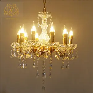 2024 New Wedding Props Iron Electroplating Crystal Chandelier for Stage Party Banquet Wedding Ceiling Decoration