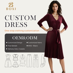Abito da Sera Midi Elegante in <span class=keywords><strong>Velluto</strong></span> <span class=keywords><strong>Bordeaux</strong></span> di Alta Qualità, Silhouette Lusinghiera, Personalizzabile per Cocktail Party - Product Image 1