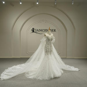 Vestido de Novia Gt26051, Estilo Moderno con Apliques de Encaje y Cuentas, Corte Sirena, Escote Corazón, Color Marfil - Product Image 6