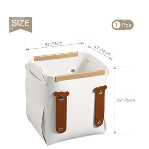 Nordic style desktop leather gold-rimmed <b>storage</b> basket, makeup brush holder, <b>remote</b> <b>control</b> holder, entryway key box - Product Image 5