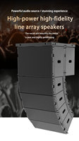 Vente en gros de haut-parleurs étanches doubles de 10 pouces haut-parleurs à réseau de lignes en bois système audio de subwoofer PA de 18 pouces pour événements en plein air