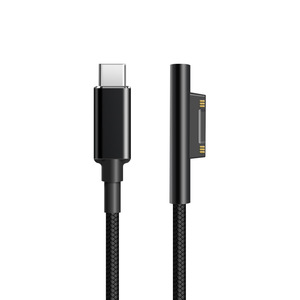 Cantell kabel pengisian daya nilon, untuk <span class=keywords><strong>Microsoft</strong></span> Surface Pro 7/6/5/4/3Go 3/2/1 Laptop 4/3/2/1 harus bekerja dengan pengisi daya USB-C 45W 15V 3A - Product Image 2