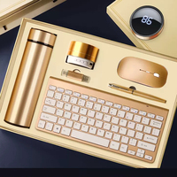 Coffret Cadeau pour Employés, Coffret Cadeau d'Entreprise, Coffret Promotionnel de Luxe pour Homme d'Affaires, Combinaison Clavier, Sac d'Alimentation