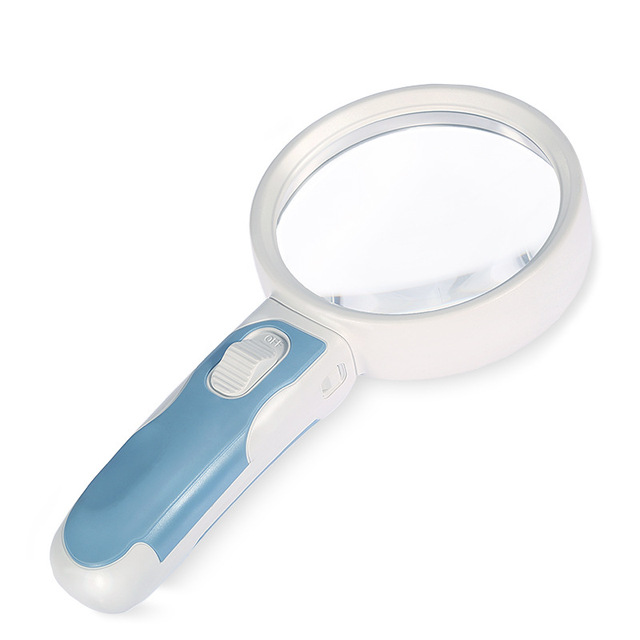 Interchangeable LED Magnifying Glass Illuminated 2 Lens Set 5X and 10X OEM Magnifying Glass with Light Replacement