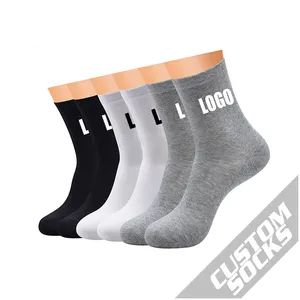 FREE DESIGN MOCK-UP Design Casual Crew Socks Custom Logo Socks Custom Made Your Own Logo Socks For Men