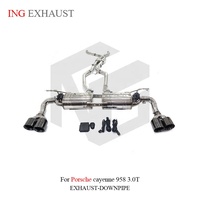 Échappement Valvetronic en acier inoxydable ING pour Porsche Cayenne 958 3.0T – Pièces de performance pour SUV à montage direct et haut débit – Vente en gros