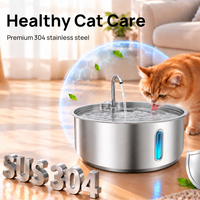 Distributeur d'eau intelligent sans fil pour chats, grande capacité 8L, avec capteur, construction en acier inoxydable 304, filtration multi-étapes