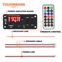 Module décodeur MP3 pour autoradio, carte amplificateur 5.0 avec écran couleur, alimentation 5V/12V, montage en surface