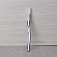 Tondeuse à sourcils portable de voyage, rasoir léger avec manche en fer blanc, outil de façonnage des sourcils et d'épilation du visage