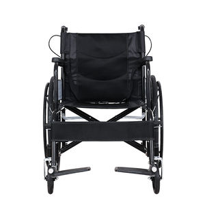 Fauteuil roulant manuel léger pliable à siège bas avec roues intégrées à siège souple pour personnes âgées handicapées - Product Image 4