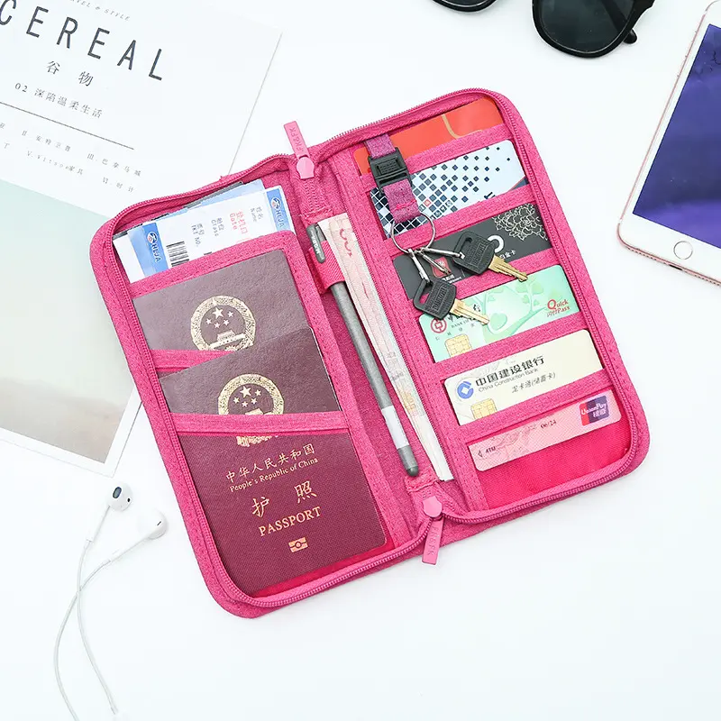 यात्रा बटुआ पासपोर्ट धारक रचनात्मक आयोजक सामान कार्डधारक पासपोर्ट यात्रा बैग बहु पासपोर्ट और क्रेडिट कार्ड बैग