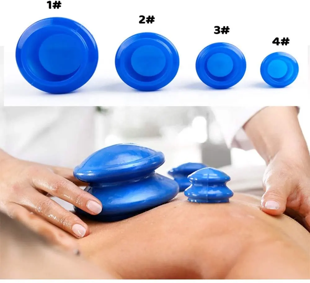 Neues Design Nacken- und Rückenmassagegerät Silikon Hijama-Becher Schuppungstherapie-Massagegerät für Anti-Zellulitis