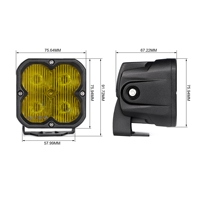 Design compact 3 "hors route jaune conduit lumière Pod avec projecteur TIR