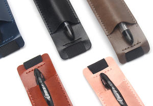Creatieve Pu Lederen Pennenhouder Met Elastische Band Voor Notebook Pu Pennen Zakje Beschermhoes Promotie Relatiegeschenk - Product Image 5
